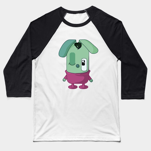 kooky rabbit Baseball T-Shirt by DariaMT